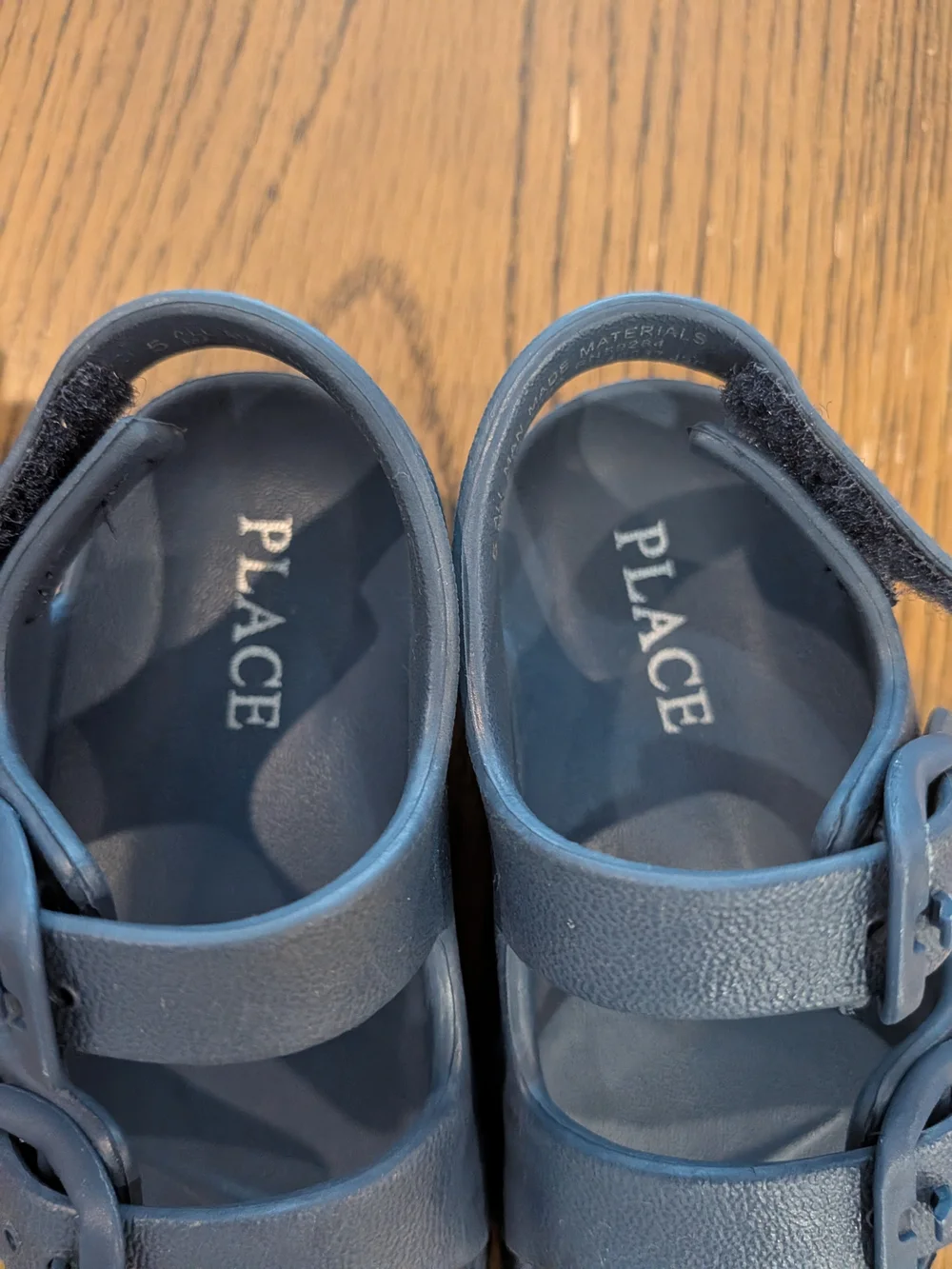 The Children's Place Navy Velcro & Buckle Sandals, Sz. 5